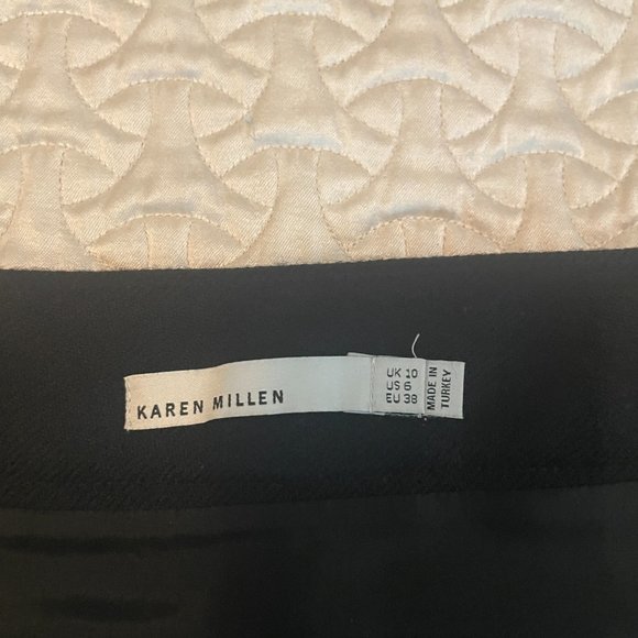Karen Millen 100% Wool Mini Skirt Size US 6 - Picture 8 of 9